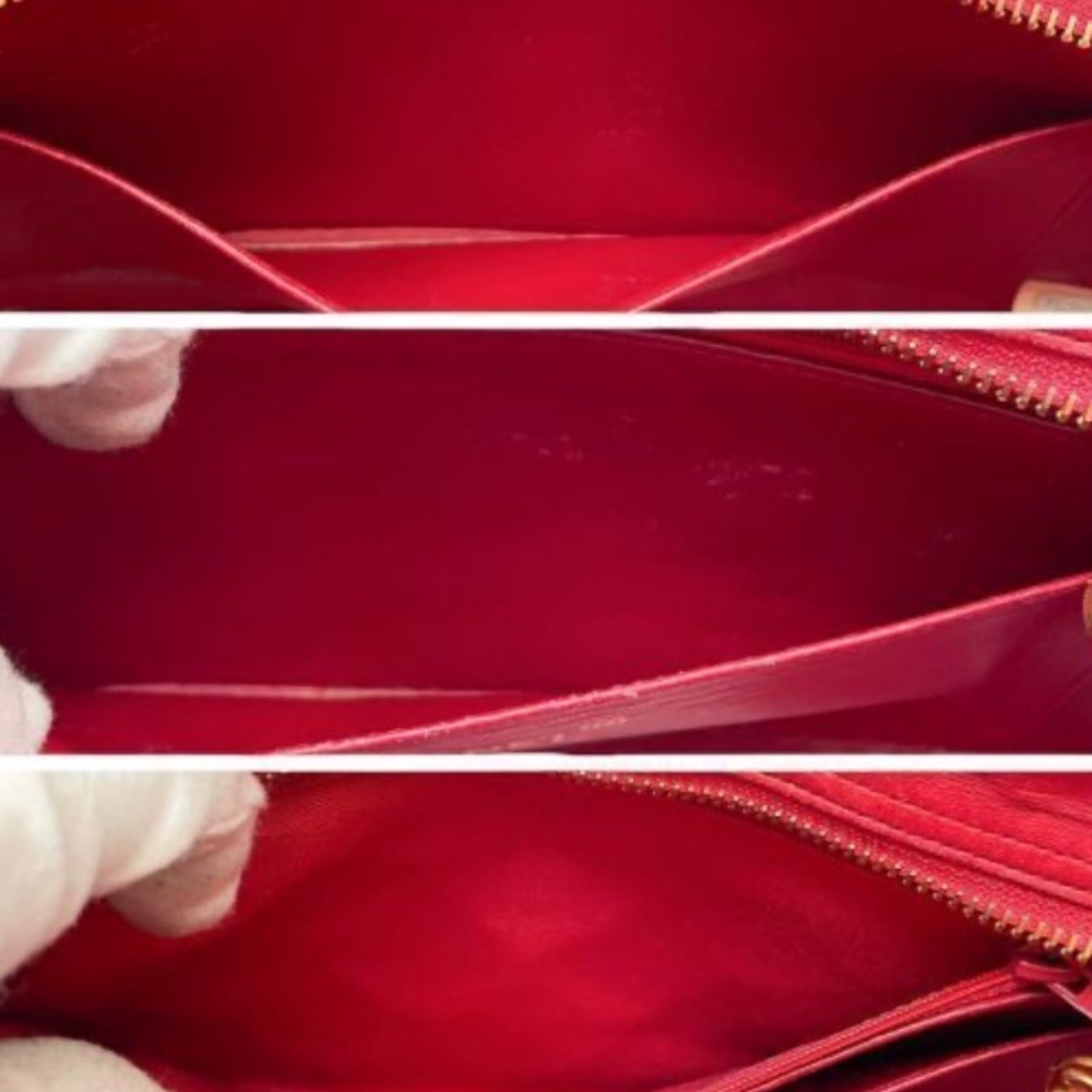 Chanel (Rare-vintage) Red Lambskin Matelasse Chain Shoulder Bag - AB condition - Picture 6 of 9